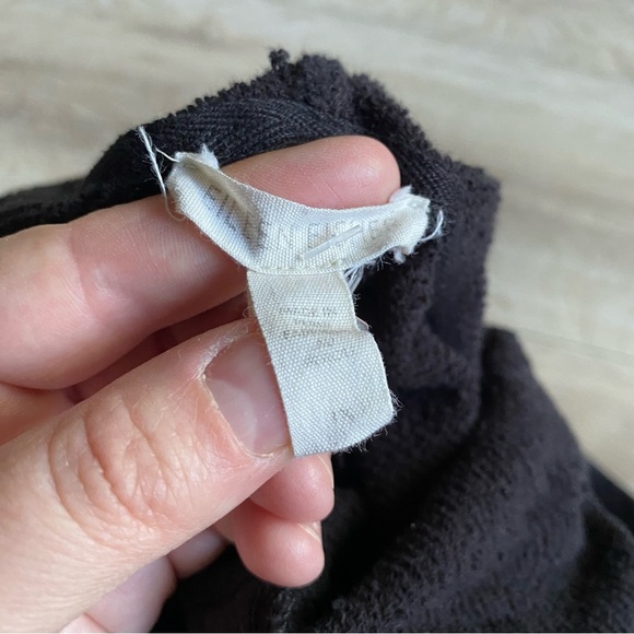 Eileen Fisher 1X Lightweight Organic Cotton Terry Hooded Top black - Picture 9 of 11